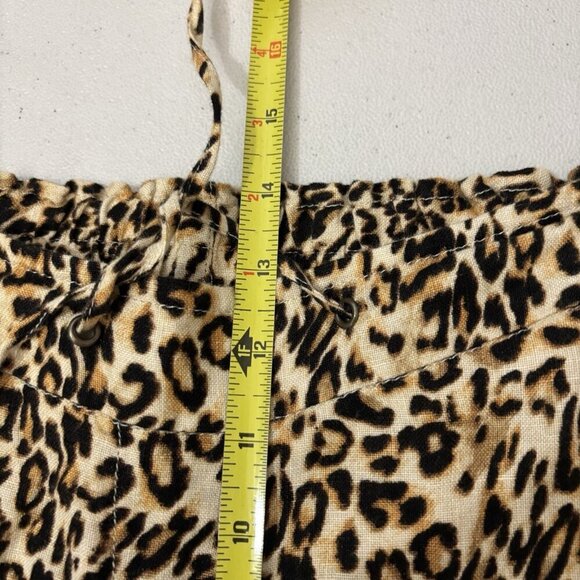 Chicos Animal Print Pull On Linen Shorts Women 2.5/US 14 - Picture 11 of 12